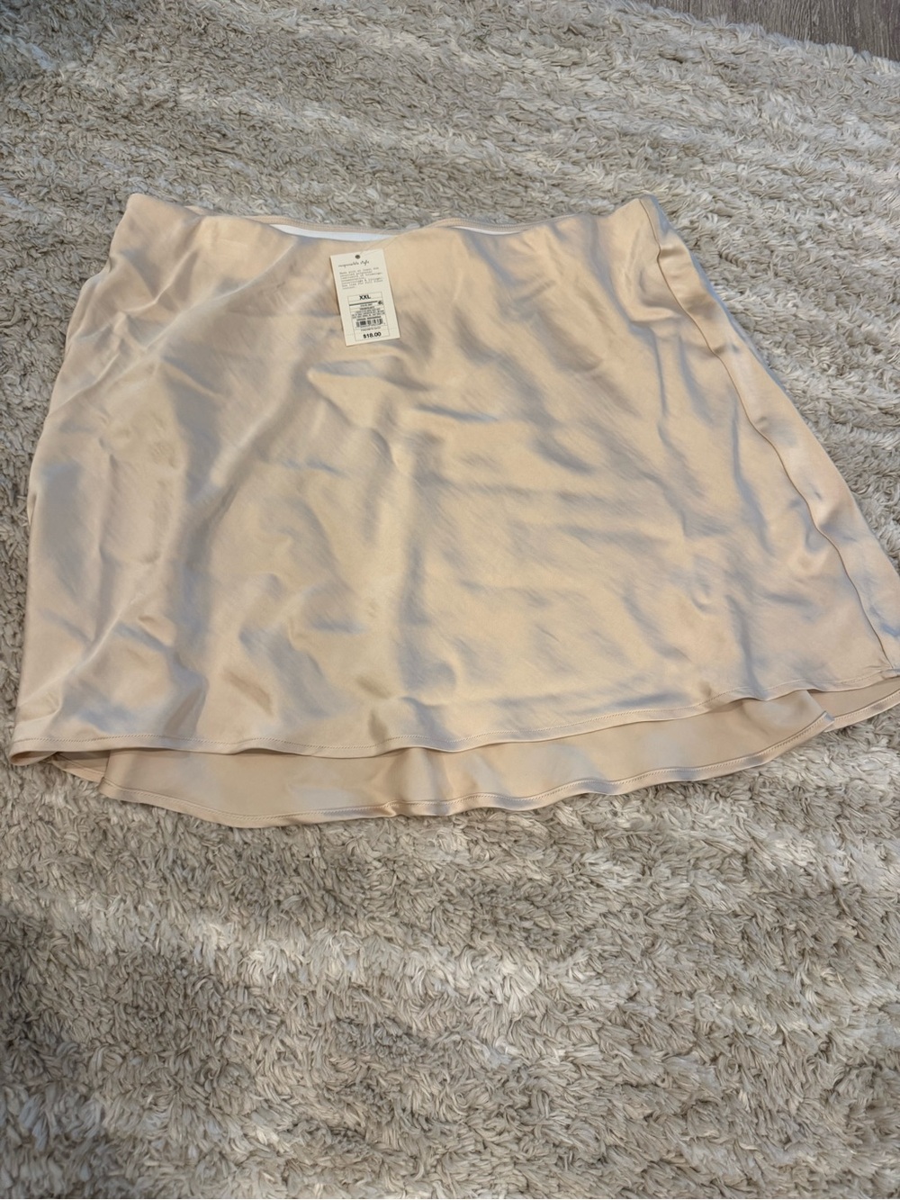 Light  Satin Mini Skirt - new with tags never worn